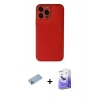 MARSİLYAN™- iPhone 13 Pro Max Kılıf Yadigar Klasik - Siyah Bilvis 5in1 5D Magic Hayalet Cam Ekran Koruyucu + Shine Kamera Lens Koruma Cam - MI