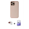 MARSİLYAN™- iPhone 13 Pro Max Kılıf Yadigar Klasik - Siyah Bilvis 5in1 5D Magic Hayalet Cam Ekran Koruyucu + Pers Alüminyum Kamera Lens - KI