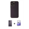 MARSİLYAN™- iPhone 13 Pro Max Kılıf Yadigar Klasik - Siyah Bilvis 5in1 5D Magic Hayalet Cam Ekran Koruyucu + Neon Fosforlu Kamera Lens - BZ