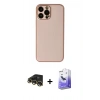MARSİLYAN™- iPhone 13 Pro Max Kılıf Yadigar Klasik - Siyah Bilvis 5in1 5D Magic Hayalet Cam Ekran Koruyucu + Raze Metal Kamera Lens - GD