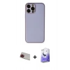 MARSİLYAN™- iPhone 13 Pro Max Kılıf Yadigar Klasik - Siyah Bilvis 5in1 5D Magic Hayalet Cam Ekran Koruyucu + Rainbow Kamera Lens Koruma Cam - KI