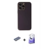MARSİLYAN™- iPhone 13 Pro Max Kılıf Yadigar Klasik - Siyah Bilvis 5in1 5D Magic Hayalet Cam Ekran Koruyucu + Renkli Kamera Lens Koruma Cam - YL
