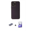 MARSİLYAN™- iPhone 13 Pro Max Kılıf Yadigar Klasik - Siyah Bilvis 5in1 5D Magic Hayalet Cam Ekran Koruyucu + Renkli Kamera Lens Koruma Cam - MI