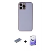 MARSİLYAN™- iPhone 13 Pro Max Kılıf Yadigar Klasik - Siyah Bilvis 5in1 5D Magic Hayalet Cam Ekran Koruyucu + Renkli Kamera Lens Koruma Cam - YL