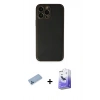 MARSİLYAN™- iPhone 13 Pro Max Kılıf Yadigar Klasik - Siyah Bilvis 5in1 5D Magic Hayalet Cam Ekran Koruyucu + Shine Kamera Lens Koruma Cam - MI
