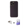 MARSİLYAN™- iPhone 13 Pro Max Kılıf Yadigar Klasik - Siyah Bilvis 5in1 5D Magic Hayalet Cam Ekran Koruyucu + Gold Pers Alüminyum Kamera Lens