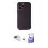MARSİLYAN™- iPhone 13 Pro Max Kılıf Yadigar Klasik - Siyah Bilvis 5in1 5D Magic Hayalet Cam Ekran Koruyucu + Pers Alüminyum Kamera Lens - GI