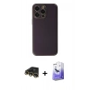 MARSİLYAN™- iPhone 13 Pro Max Kılıf Yadigar Klasik - Siyah Bilvis 5in1 5D Magic Hayalet Cam Ekran Koruyucu + Raze Metal Kamera Lens - GD