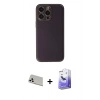 MARSİLYAN™- iPhone 13 Pro Max Kılıf Yadigar Klasik - Siyah Bilvis 5in1 5D Magic Hayalet Cam Ekran Koruyucu + Rainbow Kamera Lens Koruma Cam - BZ