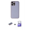 MARSİLYAN™- iPhone 13 Pro Max Kılıf Yadigar Klasik - Siyah Bilvis 5in1 5D Magic Hayalet Cam Ekran Koruyucu + Renkli Kamera Lens Koruma Cam - TU