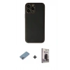 MARSİLYAN™- iPhone 13 Pro Max Kılıf Yadigar Klasik - Siyah Bilvis Hayalet Cam Ekran Koruyucu + Shine Kamera Lens Koruma Cam - GI