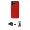 MARSİLYAN™- iPhone 13 Pro Max Kılıf Yadigar Klasik - Siyah Bilvis Hayalet Cam Ekran Koruyucu + Raze Metal Kamera Lens - GD