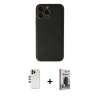 MARSİLYAN™- iPhone 13 Pro Max Kılıf Yadigar Klasik - Siyah Bilvis Hayalet Cam Ekran Koruyucu + Shine Kamera Lens - GD