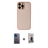MARSİLYAN™- iPhone 13 Pro Max Kılıf Yadigar Klasik - Siyah Bilvis Hayalet Cam Ekran Koruyucu + Neon Fosforlu Kamera Lens - MI