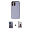 MARSİLYAN™- iPhone 13 Pro Max Kılıf Yadigar Klasik - Siyah Bilvis Hayalet Cam Ekran Koruyucu + Neon Fosforlu Kamera Lens - MI