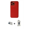 MARSİLYAN™- iPhone 13 Pro Max Kılıf Yadigar Klasik - Siyah Bilvis Hayalet Cam Ekran Koruyucu + Rainbow Kamera Lens Koruma Cam - MI