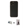 MARSİLYAN™- iPhone 13 Pro Max Kılıf Yadigar Klasik - Siyah Bilvis Hayalet Cam Ekran Koruyucu + Rainbow Kamera Lens Koruma Cam - MI