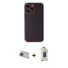 MARSİLYAN™- iPhone 13 Pro Max Kılıf Yadigar Klasik - Siyah Bilvis Hayalet Cam Ekran Koruyucu + Rainbow Kamera Lens Koruma Cam - MI