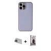 MARSİLYAN™- iPhone 13 Pro Max Kılıf Yadigar Klasik - Siyah Bilvis Hayalet Cam Ekran Koruyucu + Rainbow Kamera Lens Koruma Cam - MI