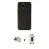 MARSİLYAN™- iPhone 13 Pro Max Kılıf Yadigar Klasik - Siyah Bilvis Hayalet Cam Ekran Koruyucu + Rainbow Kamera Lens Koruma Cam - MI