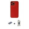 MARSİLYAN™- iPhone 13 Pro Max Kılıf Yadigar Klasik - Siyah Bilvis Hayalet Cam Ekran Koruyucu + Renkli Kamera Lens Koruma Cam - MI