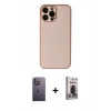 MARSİLYAN™- iPhone 13 Pro Max Kılıf Yadigar Klasik - Siyah Bilvis Hayalet Cam Ekran Koruyucu + Neon Fosforlu Kamera Lens - BZ