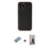 MARSİLYAN™- iPhone 13 Pro Max Kılıf Yadigar Klasik - Siyah Bilvis Hayalet Cam Ekran Koruyucu + Pembe Shine Kamera Lens Koruma Cam