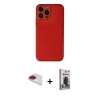 MARSİLYAN™- iPhone 13 Pro Max Kılıf Yadigar Klasik - Siyah Bilvis Hayalet Cam Ekran Koruyucu + Pers Alüminyum Kamera Lens - KI