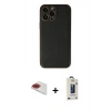 MARSİLYAN™- iPhone 13 Pro Max Kılıf Yadigar Klasik - Siyah Bilvis Hayalet Cam Ekran Koruyucu + Pers Alüminyum Kamera Lens - KI