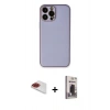 MARSİLYAN™- iPhone 13 Pro Max Kılıf Yadigar Klasik - Siyah Bilvis Hayalet Cam Ekran Koruyucu + Pers Alüminyum Kamera Lens - KI