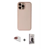 MARSİLYAN™- iPhone 13 Pro Max Kılıf Yadigar Klasik - Siyah Bilvis Hayalet Cam Ekran Koruyucu + Pers Alüminyum Kamera Lens - KI