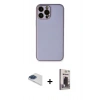 MARSİLYAN™- iPhone 13 Pro Max Kılıf Yadigar Klasik - Siyah Bilvis Hayalet Cam Ekran Koruyucu + Pers Alüminyum Kamera Lens - LT