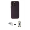 MARSİLYAN™- iPhone 13 Pro Max Kılıf Yadigar Klasik - Siyah Bilvis Hayalet Cam Ekran Koruyucu + Pers Alüminyum Kamera Lens - SABE