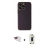 MARSİLYAN™- iPhone 13 Pro Max Kılıf Yadigar Klasik - Siyah Bilvis Hayalet Cam Ekran Koruyucu + Pers Alüminyum Kamera Lens - GI