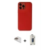 MARSİLYAN™- iPhone 13 Pro Max Kılıf Yadigar Klasik - Siyah Bilvis Hayalet Cam Ekran Koruyucu + Pers Alüminyum Kamera Lens - GD