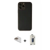 MARSİLYAN™- iPhone 13 Pro Max Kılıf Yadigar Klasik - Siyah Bilvis Hayalet Cam Ekran Koruyucu + Pers Alüminyum Kamera Lens - GD