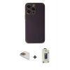 MARSİLYAN™- iPhone 13 Pro Max Kılıf Yadigar Klasik - Siyah Bilvis Hayalet Cam Ekran Koruyucu + Pers Alüminyum Kamera Lens - GD