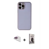 MARSİLYAN™- iPhone 13 Pro Max Kılıf Yadigar Klasik - Siyah Bilvis Hayalet Cam Ekran Koruyucu + Pers Alüminyum Kamera Lens - GI
