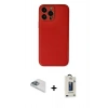 MARSİLYAN™- iPhone 13 Pro Max Kılıf Yadigar Klasik - Siyah Bilvis Hayalet Cam Ekran Koruyucu + Pers Alüminyum Kamera Lens - SABE