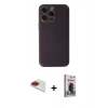 MARSİLYAN™- iPhone 13 Pro Max Kılıf Yadigar Klasik - Siyah Bilvis Hayalet Cam Ekran Koruyucu + Pers Alüminyum Kamera Lens - KI