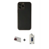 MARSİLYAN™- iPhone 13 Pro Max Kılıf Yadigar Klasik - Siyah Bilvis Hayalet Cam Ekran Koruyucu + Rainbow Kamera Lens Koruma Cam - KI
