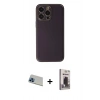 MARSİLYAN™- iPhone 13 Pro Max Kılıf Yadigar Klasik - Siyah Bilvis Hayalet Cam Ekran Koruyucu + Rainbow Kamera Lens Koruma Cam - MI