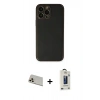 MARSİLYAN™- iPhone 13 Pro Max Kılıf Yadigar Klasik - Siyah Bilvis Hayalet Cam Ekran Koruyucu + Rainbow Kamera Lens Koruma Cam - REGD