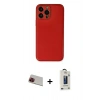 MARSİLYAN™- iPhone 13 Pro Max Kılıf Yadigar Klasik - Siyah Bilvis Hayalet Cam Ekran Koruyucu + Rainbow Kamera Lens Koruma Cam - KI
