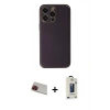 MARSİLYAN™- iPhone 13 Pro Max Kılıf Yadigar Klasik - Siyah Bilvis Hayalet Cam Ekran Koruyucu + Rainbow Kamera Lens Koruma Cam - KI