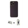 MARSİLYAN™- iPhone 13 Pro Max Kılıf Yadigar Klasik - Siyah Bilvis Hayalet Cam Ekran Koruyucu + Rainbow Kamera Lens Koruma Cam - REGD