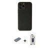 MARSİLYAN™- iPhone 13 Pro Max Kılıf Yadigar Klasik - Siyah Bilvis Hayalet Cam Ekran Koruyucu + Renkli Kamera Lens Koruma Cam - SI