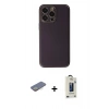 MARSİLYAN™- iPhone 13 Pro Max Kılıf Yadigar Klasik - Siyah Bilvis Hayalet Cam Ekran Koruyucu + Renkli Kamera Lens Koruma Cam - SI