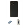 MARSİLYAN™- iPhone 13 Pro Max Kılıf Yadigar Klasik - Siyah Bilvis Hayalet Cam Ekran Koruyucu + Shine Kamera Lens Koruma Cam - GI