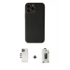 MARSİLYAN™- iPhone 13 Pro Max Kılıf Yadigar Klasik - Siyah Bilvis Hayalet Cam Ekran Koruyucu + Shine Kamera Lens - GD